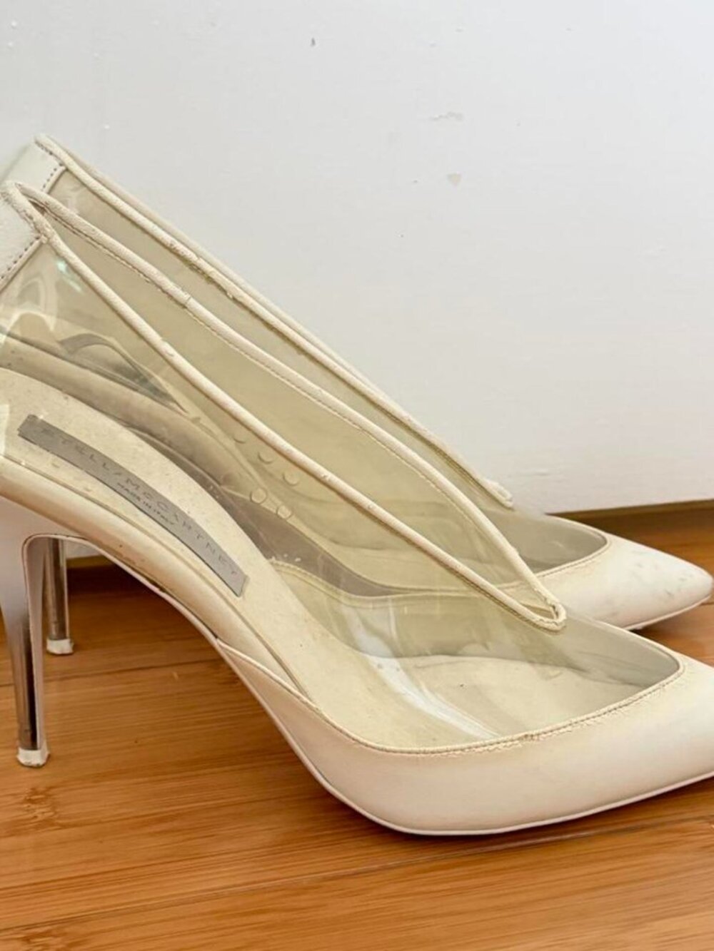 Stella McCartney White & Cream Courts - Size 9
